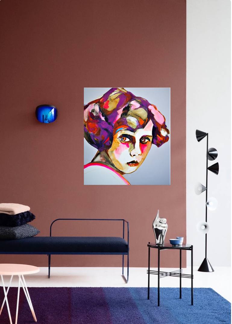 Original Expressionism People Painting by Patricia Derks