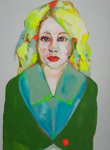 Original Abstract Expressionism Portrait Paintings by Patricia Derks