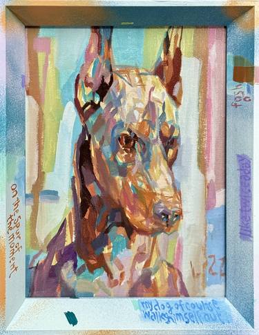 Original Impressionism Dogs Painting by Junsoo Kim