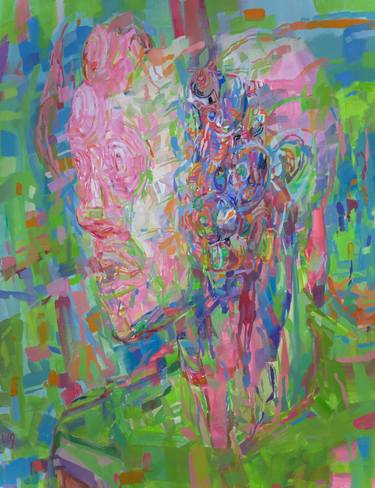 Original Abstract Portrait Paintings by Junsoo Kim