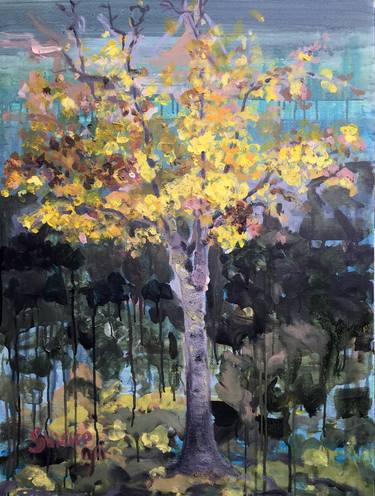 Original Oil Painting- Autumn in London No 2 thumb