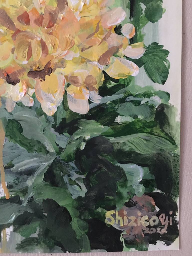 Original Floral Painting by Shizico Yi