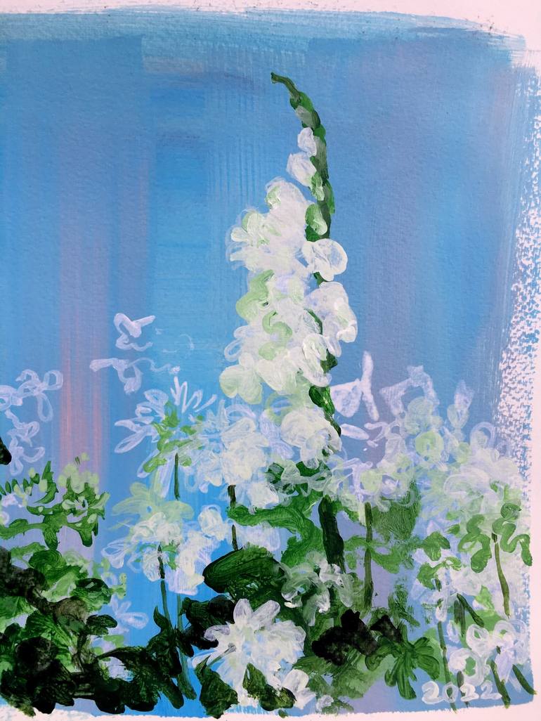 Original Floral Painting by Shizico Yi