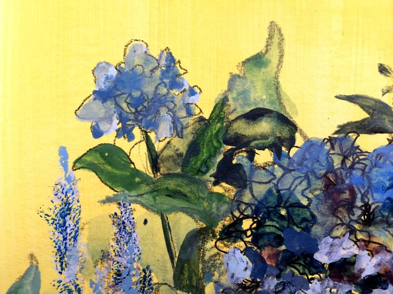 Original Floral Painting by Shizico Yi