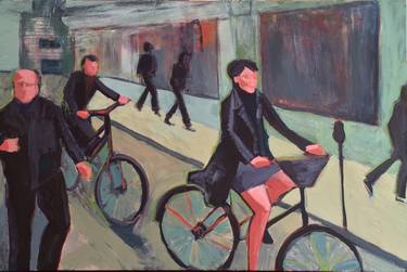 Print of Bicycle Paintings by anne viggiano