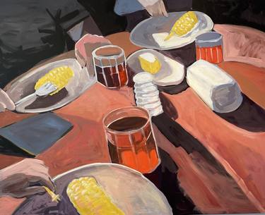 Original Abstract Food Paintings by anne viggiano