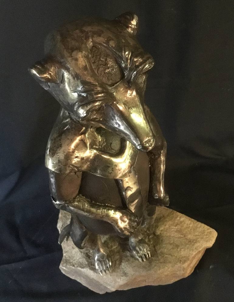 Original Abstracted Realism Animal Sculpture by Francois Coertze