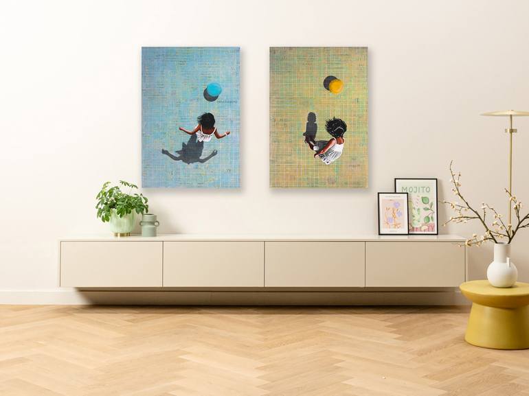 Original Contemporary Kids Mixed Media by db Waterman