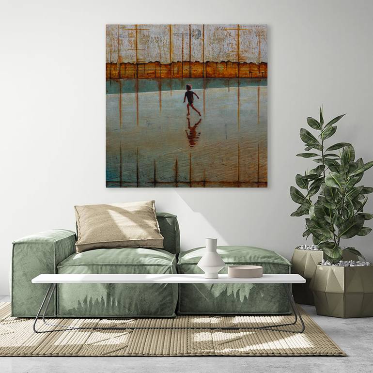 Original Abstract Landscape Mixed Media by Db Waterman