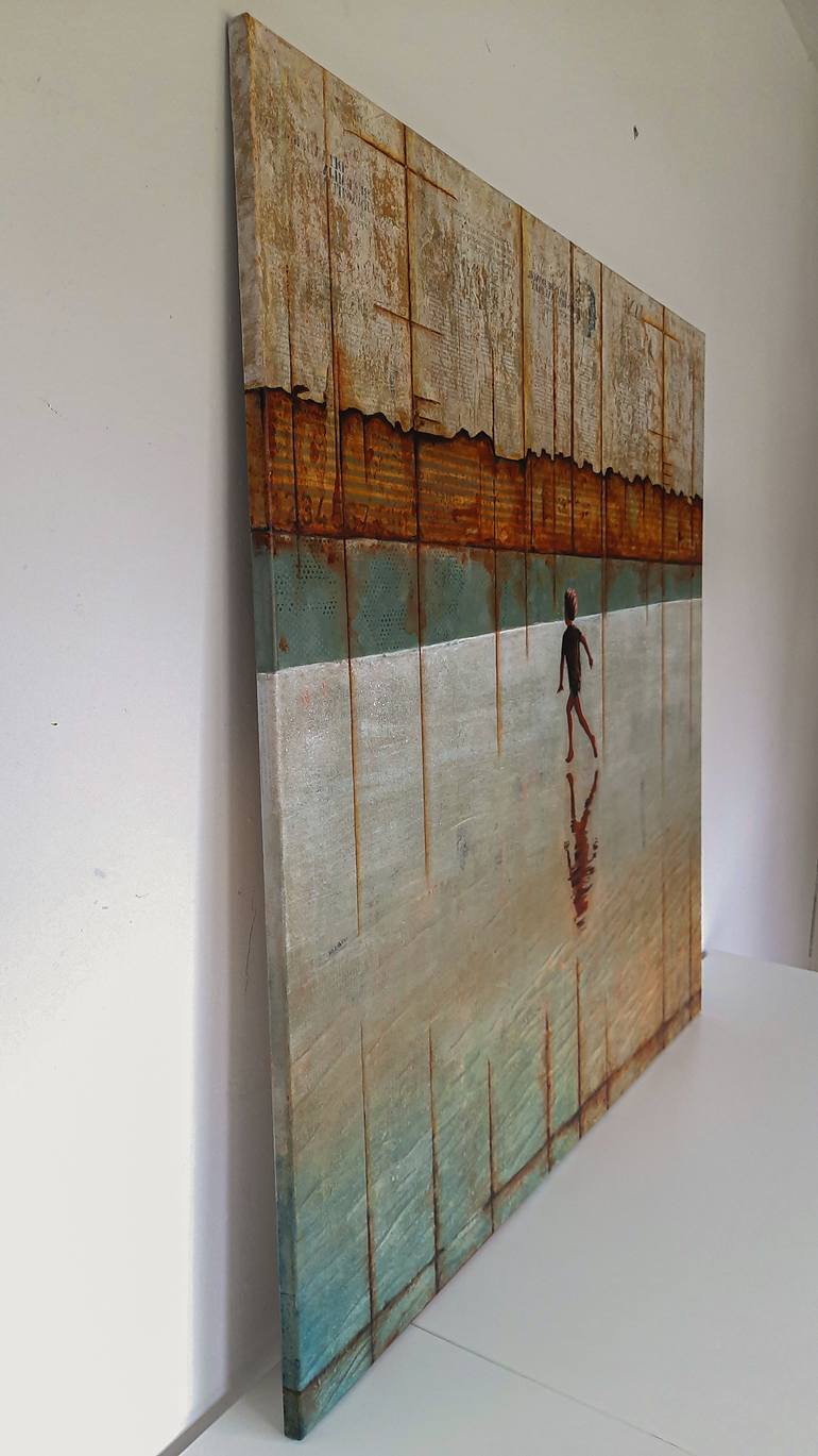 Original Abstract Landscape Mixed Media by Db Waterman