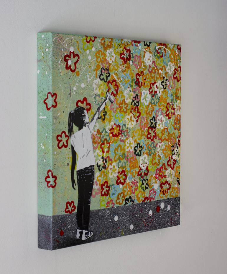 Original Expressionism Floral Mixed Media by Db Waterman