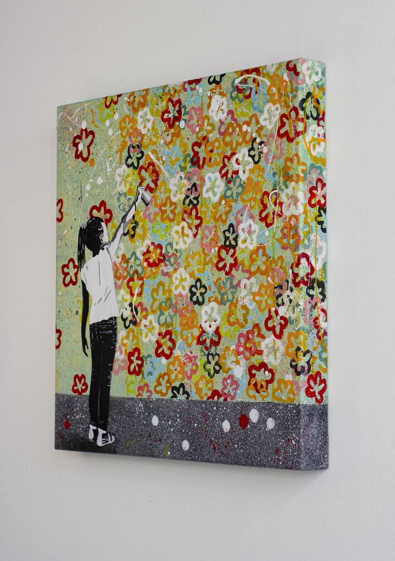Original Expressionism Floral Mixed Media by Db Waterman