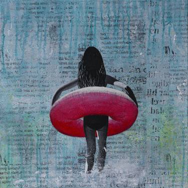 Original Street Art Beach Mixed Media by Db Waterman
