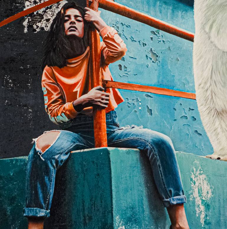 Original Contemporary Animal Mixed Media by Db Waterman