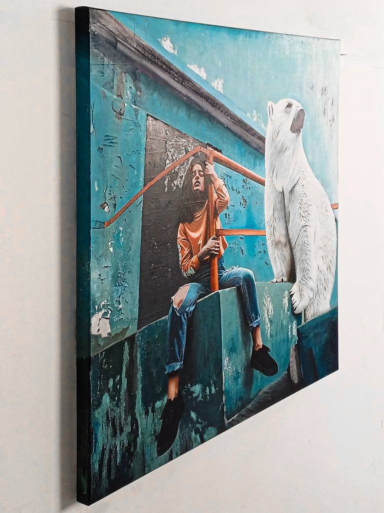 Original Contemporary Animal Mixed Media by Db Waterman