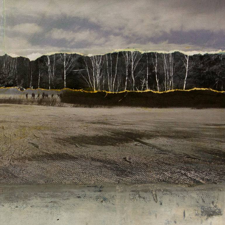 Original Abstract Landscape Collage by Db Waterman