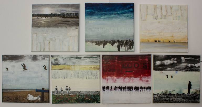 Original Abstract Landscape Collage by Db Waterman
