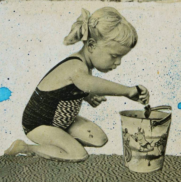 Original Figurative Landscape Collage by Db Waterman