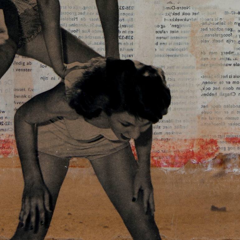 Original Surrealism Beach Collage by Db Waterman