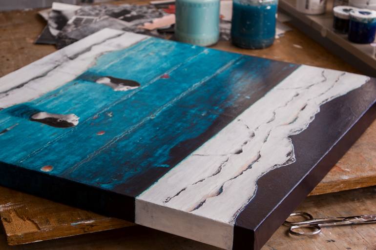 Original Expressionism Landscape Collage by Db Waterman