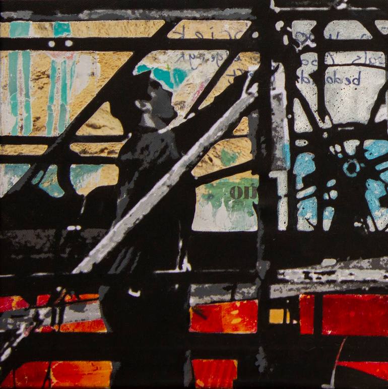 Original Expressionism Cities Collage by Db Waterman