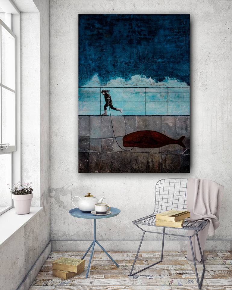 Original Expressionism Seascape Painting by Db Waterman