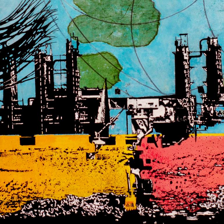 Original Expressionism Landscape Painting by Db Waterman