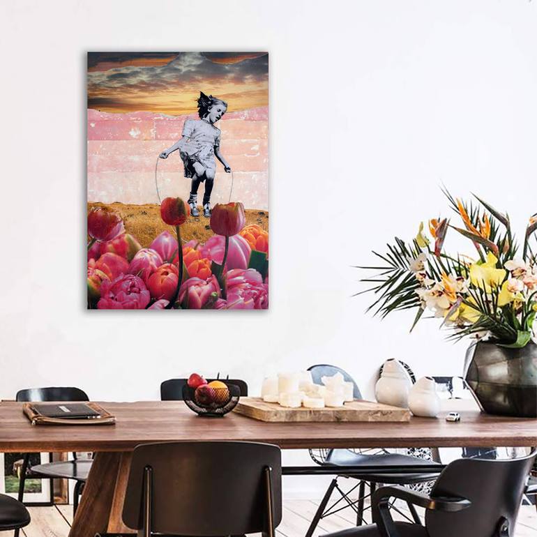 Original Expressionism Landscape Collage by Db Waterman