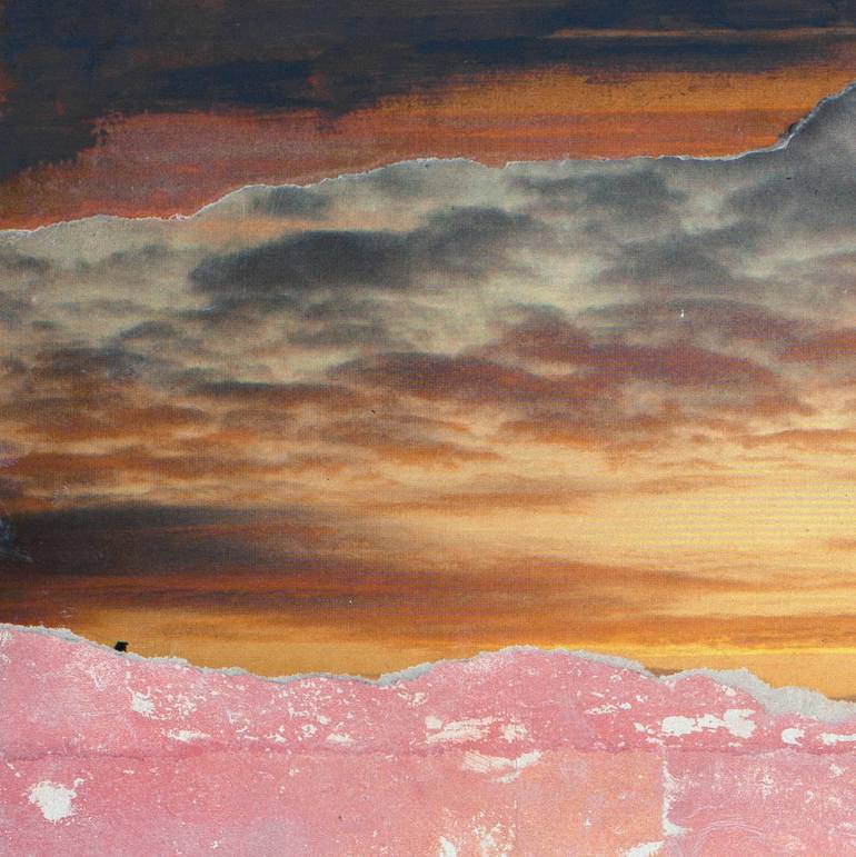 Original Expressionism Landscape Collage by Db Waterman