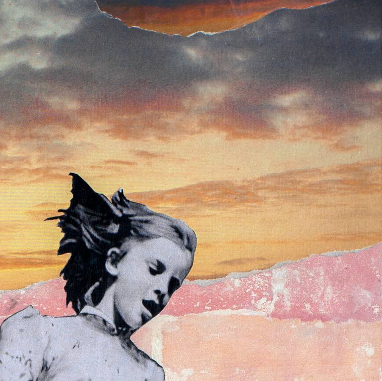 Original Expressionism Landscape Collage by Db Waterman