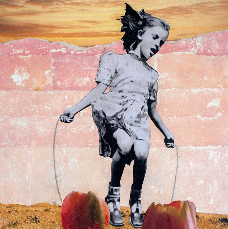 Original Expressionism Landscape Collage by Db Waterman