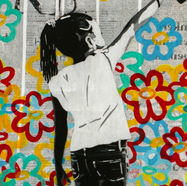 Original Expressionism Graffiti Painting by Db Waterman