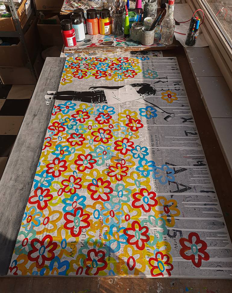 Original Expressionism Graffiti Painting by Db Waterman