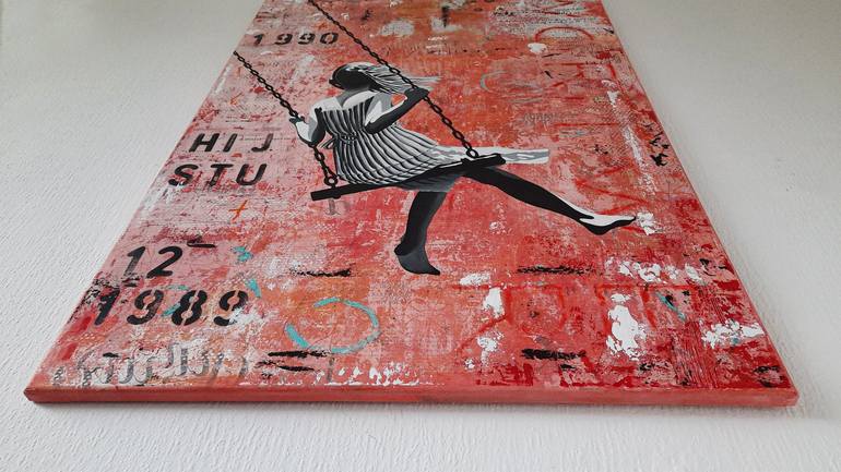 Original Expressionism Children Painting by Db Waterman