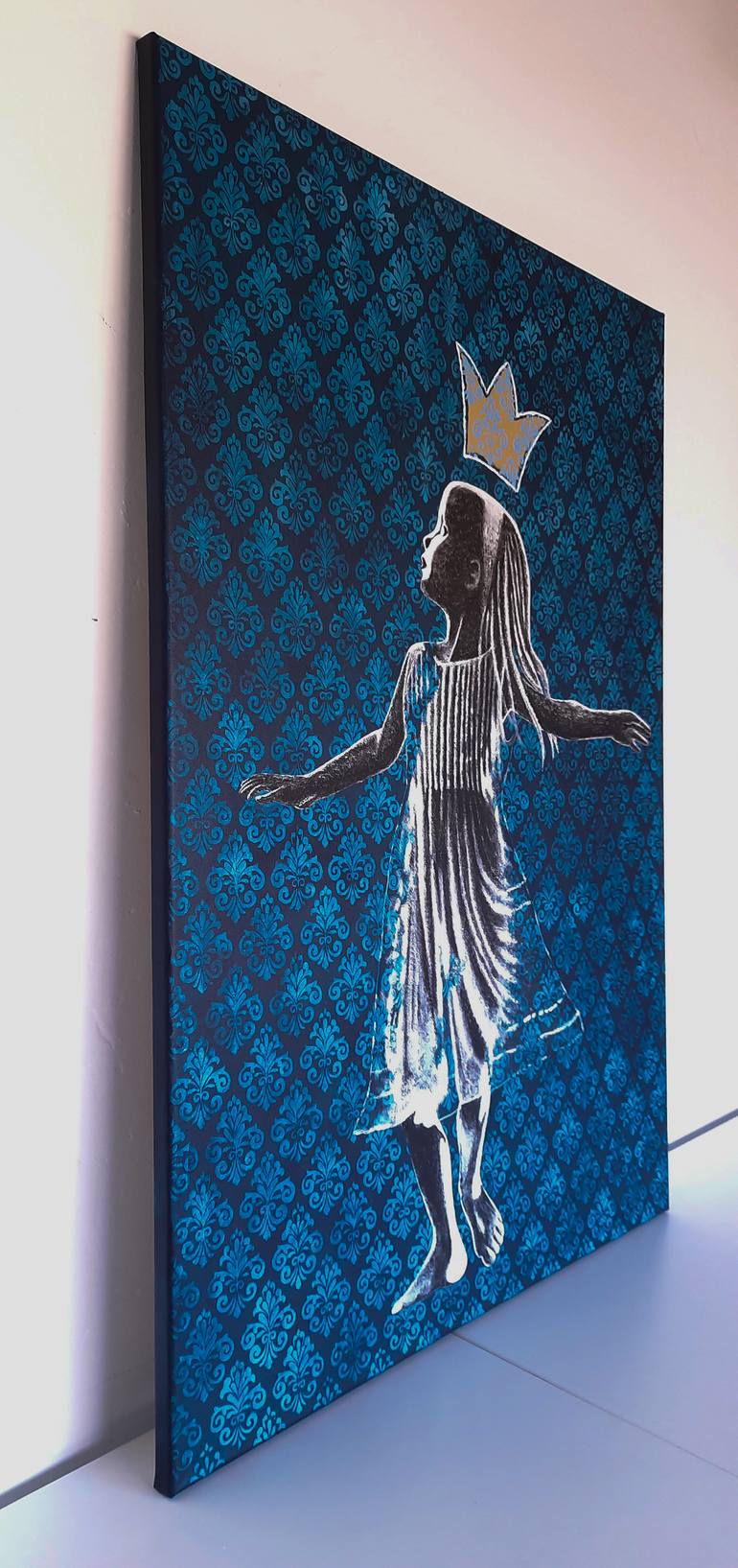 Original Expressionism Children Painting by Db Waterman