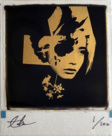 The Things that Fall Away - 24ct gold leaf Polaroid collage thumb