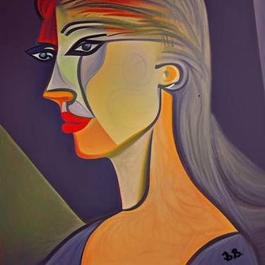 Original Cubism Women Paintings by Bujar Bala