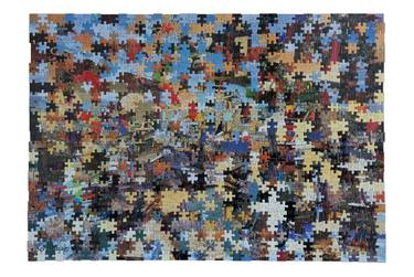 Saatchi Art Artist Geraint Edwards; Collage, “Circuit-bent jigsaw #6 (of 6)” #art