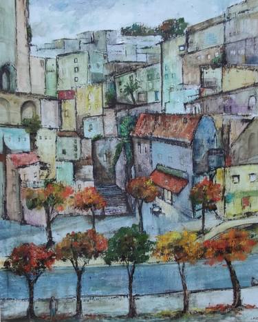 Original Cities Painting by Lupe Ficara