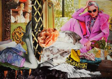 Original Surrealism Fashion Collage by Sladana Zivkovic