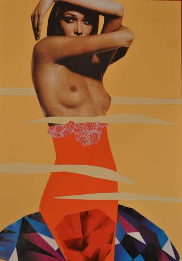 Original Surrealism Erotic Collage by Sladana Zivkovic