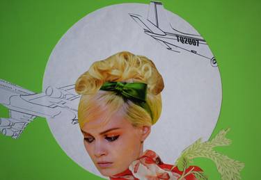 Print of Surrealism Aeroplane Collage by Sladana Zivkovic