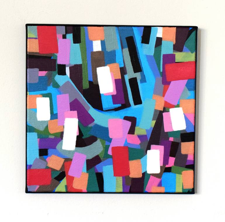 Original Art Deco Abstract Painting by Sladana Zivkovic