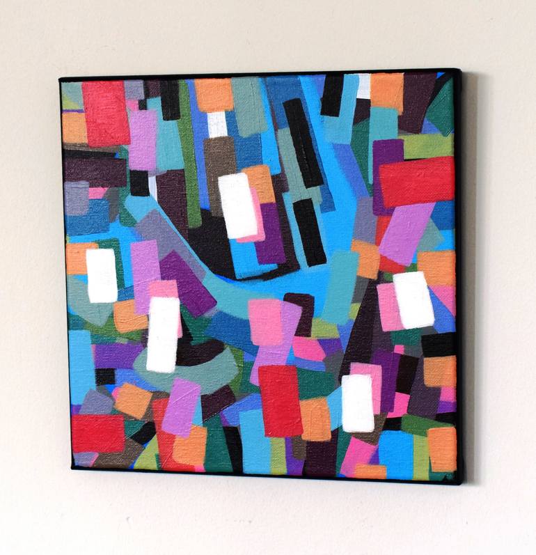 Original Art Deco Abstract Painting by Sladana Zivkovic