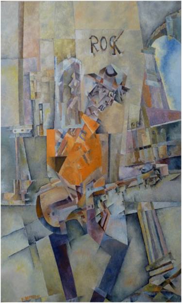 Original Cubism Performing Arts Painting by fernando audiffred