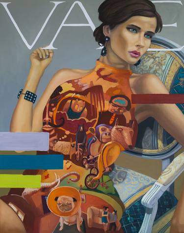 Original Surrealism Fashion Paintings by Alejandro Saavedra Solano