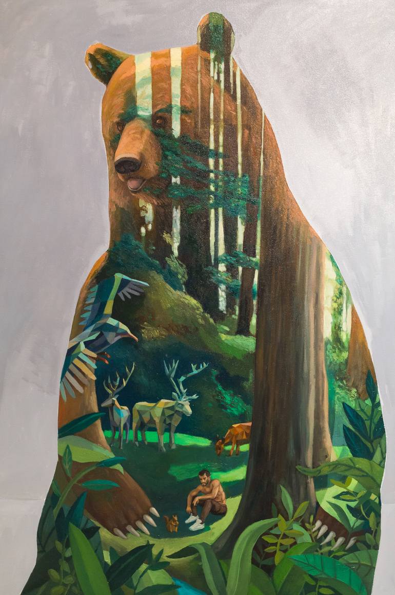 Oso Painting by Alejandro Saavedra Solano | Saatchi Art
