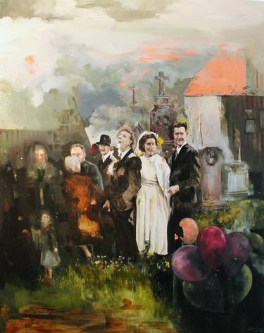 Print of Figurative Mortality Paintings by Magdalena Lamri