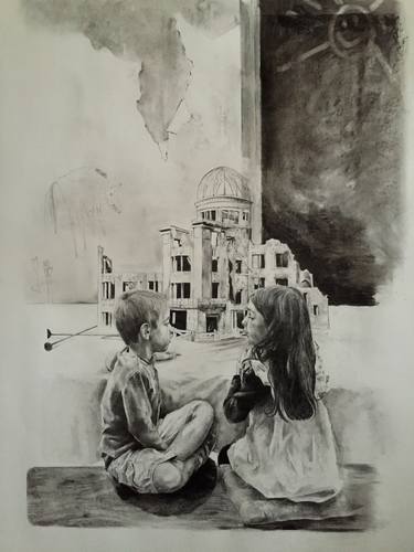 Original Figurative Mortality Drawings by Magdalena Lamri