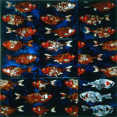 Original Dada Fish Paintings by Patrick Harris